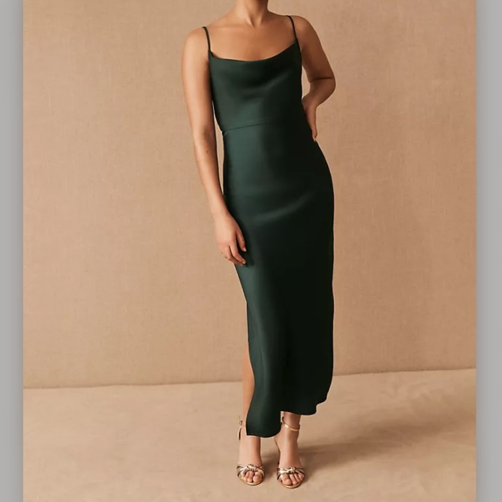 Cali Satin Charmeuse Mid Dress - Size 2